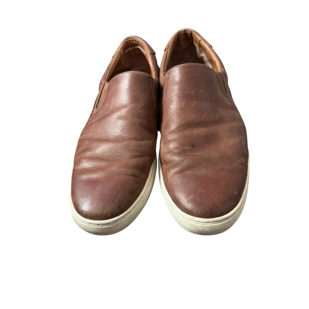 Frye Men's‎ Astor Gore Slip On Leather Shoes Distressed Brown Casual Sneaker 12